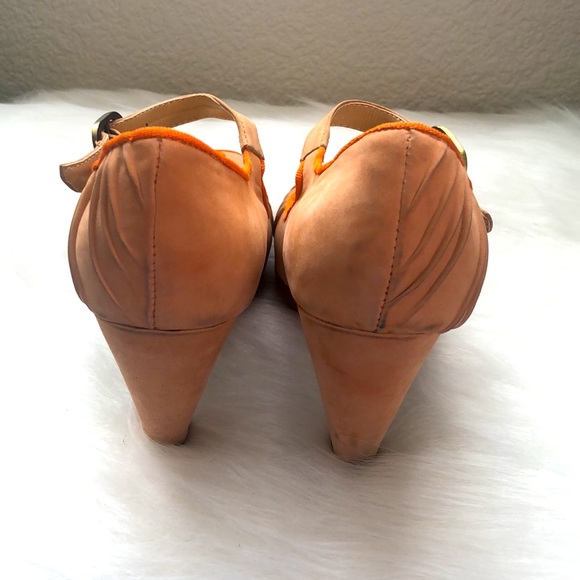 Retro Open-Toe Suede Shoes - Picture 6 of 7